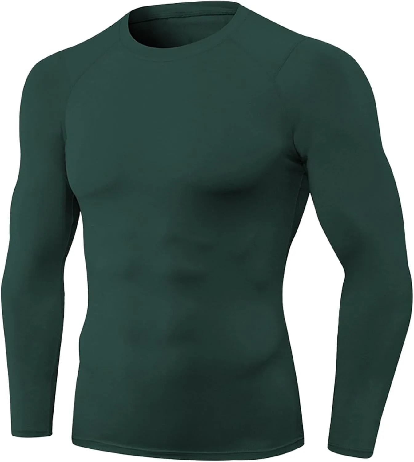 

Men's Compression Shirt Long Sleeve Cool Dry Athletic Workout Tops Sports Base Layer Undershirts Running T-Shirt LWISMIL