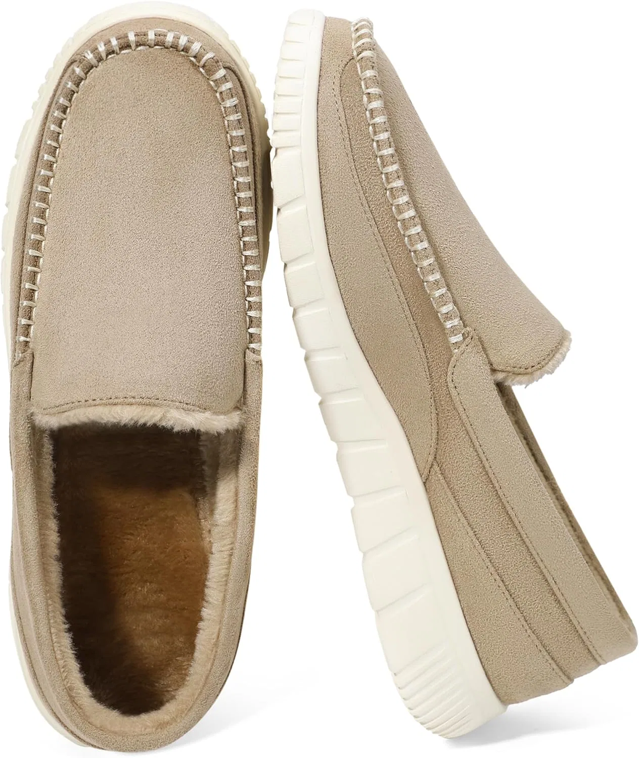Слипоны с искусственным мехом, shoeslocker, Коричневый