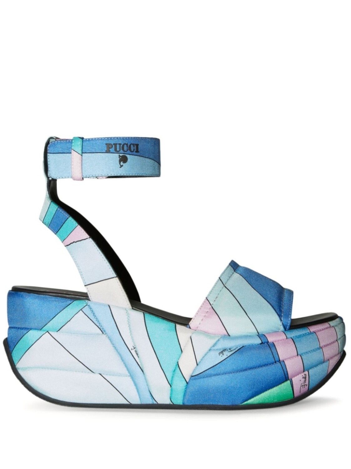 PUCCI босоножки Pucciami 90 на платформе, синий