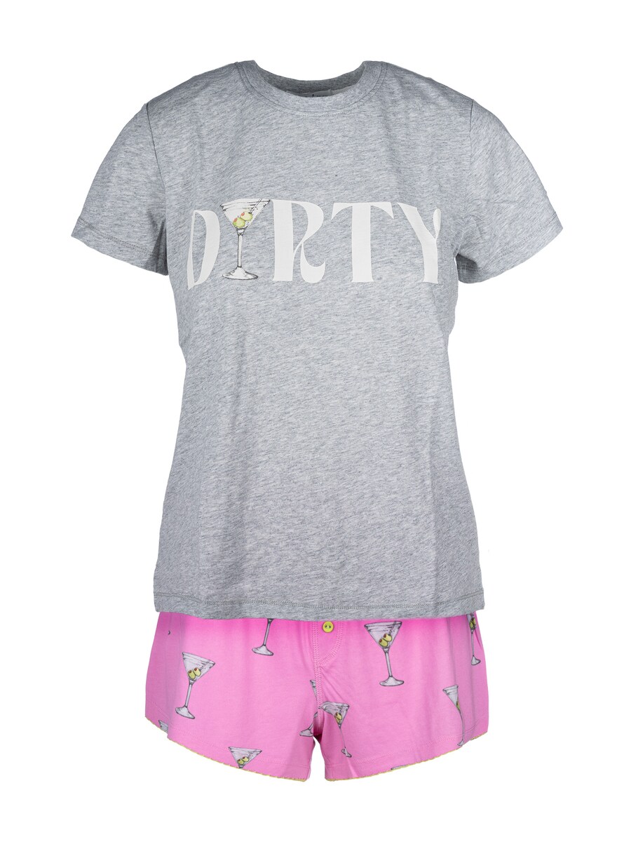 

Короткий пижамный комплект PJ Salvage, серый/розовый