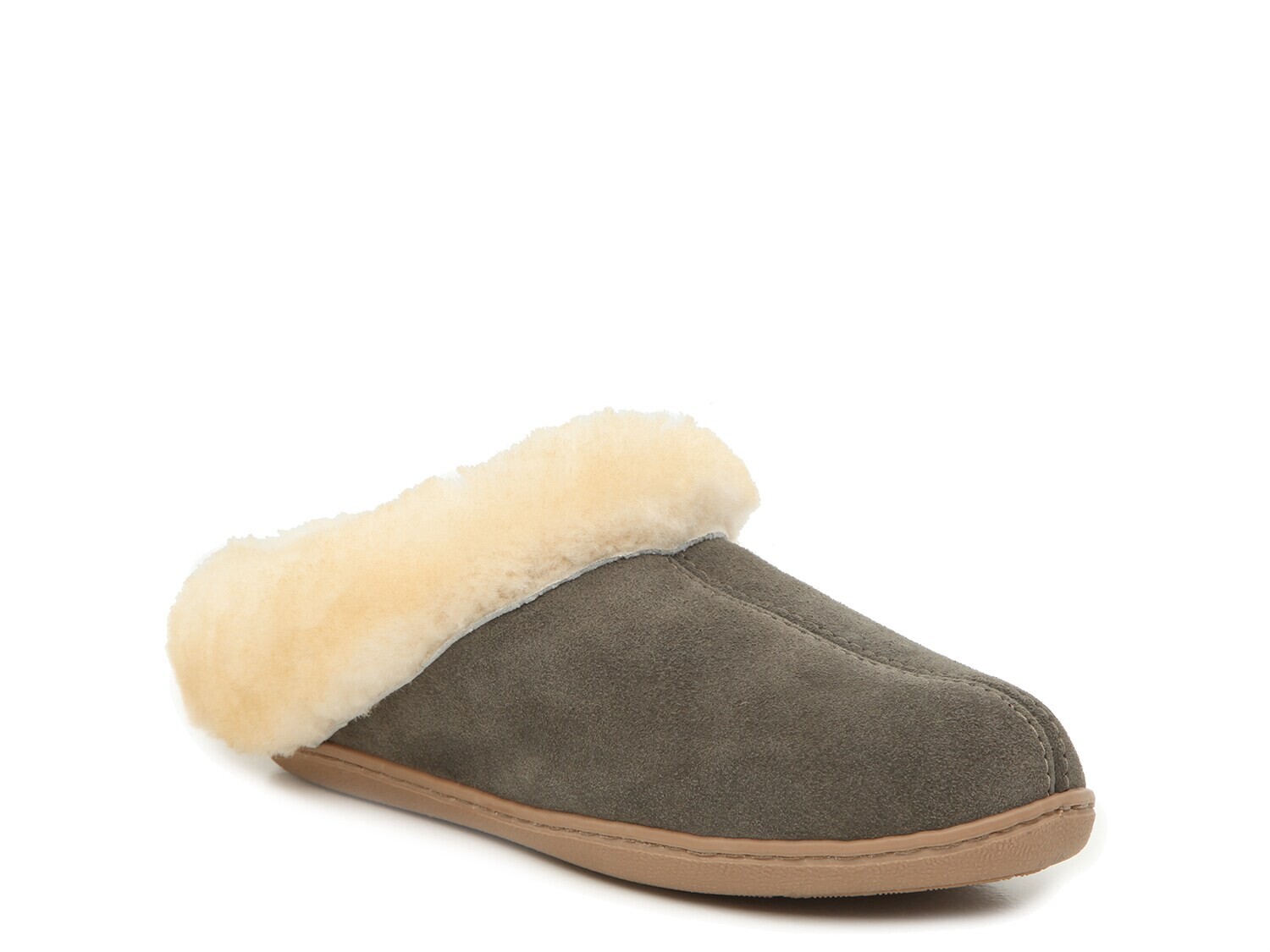 

Тапочки из овчины Minnetonka Sheepskin с потертостями, серый