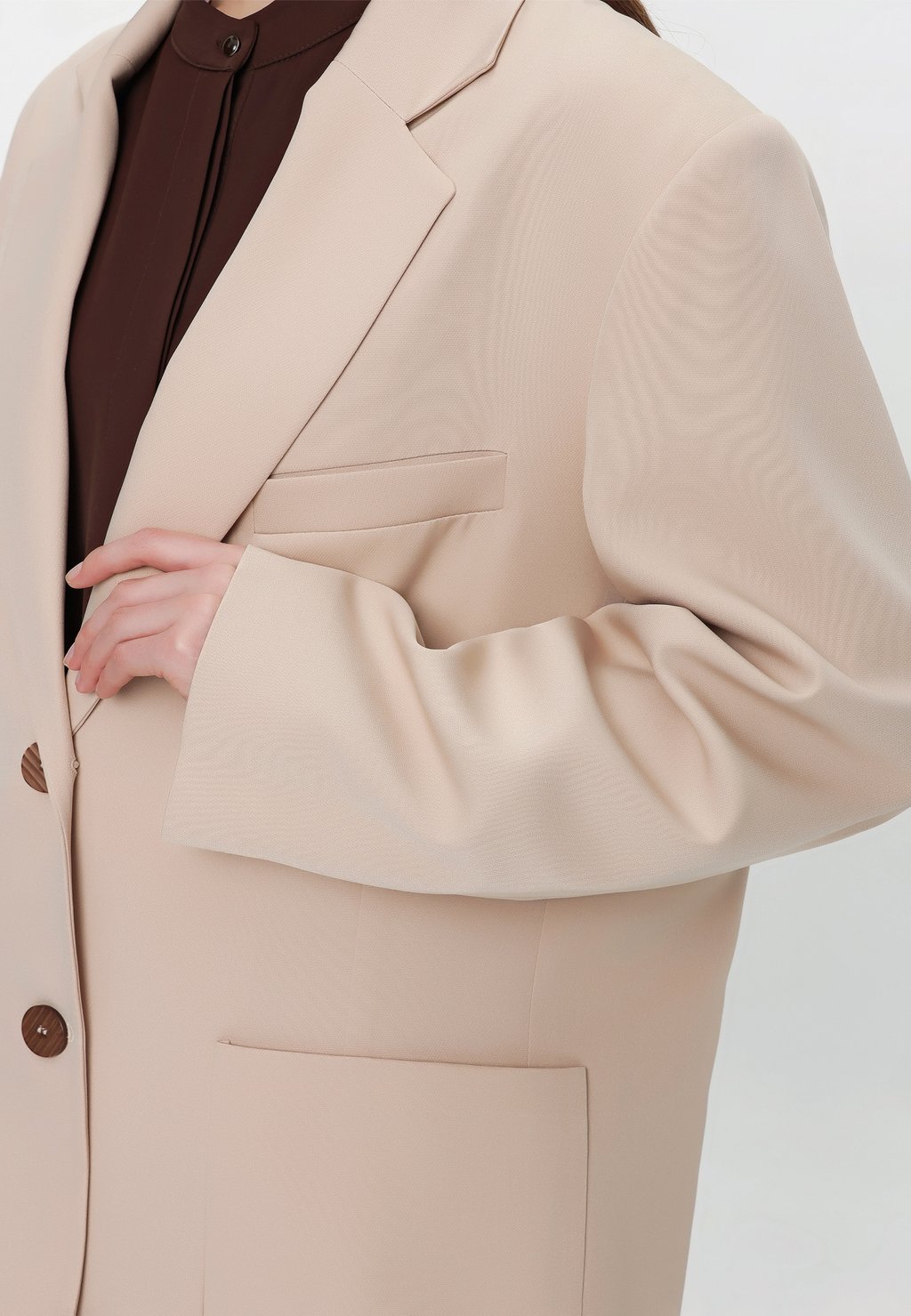 

Блейзер MODEST SHIRRED TUNIC Armine, бежевый