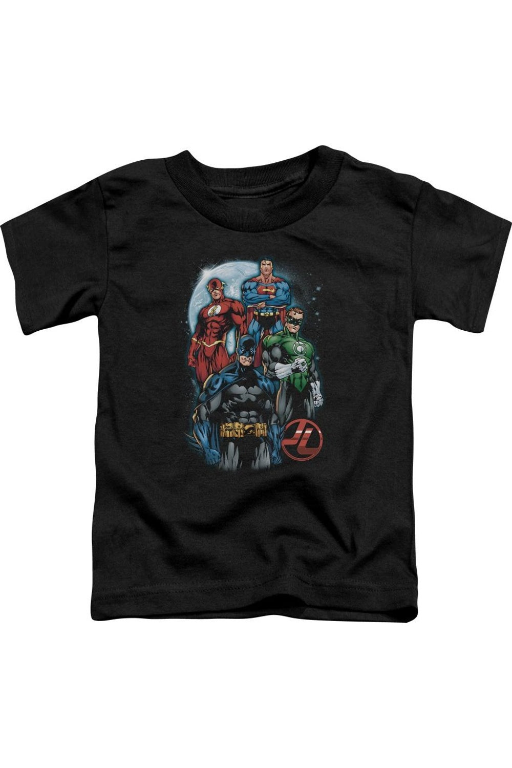

Футболка с коротким рукавом для малышей Justice League of America The Four Gildan, черный