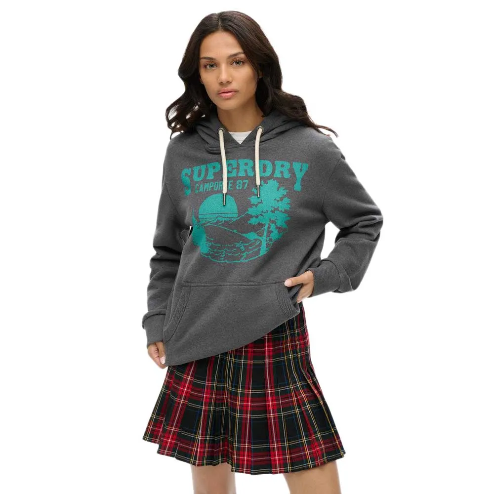 

Худи Superdry Lo-Fi Outdoor Graphic, серый