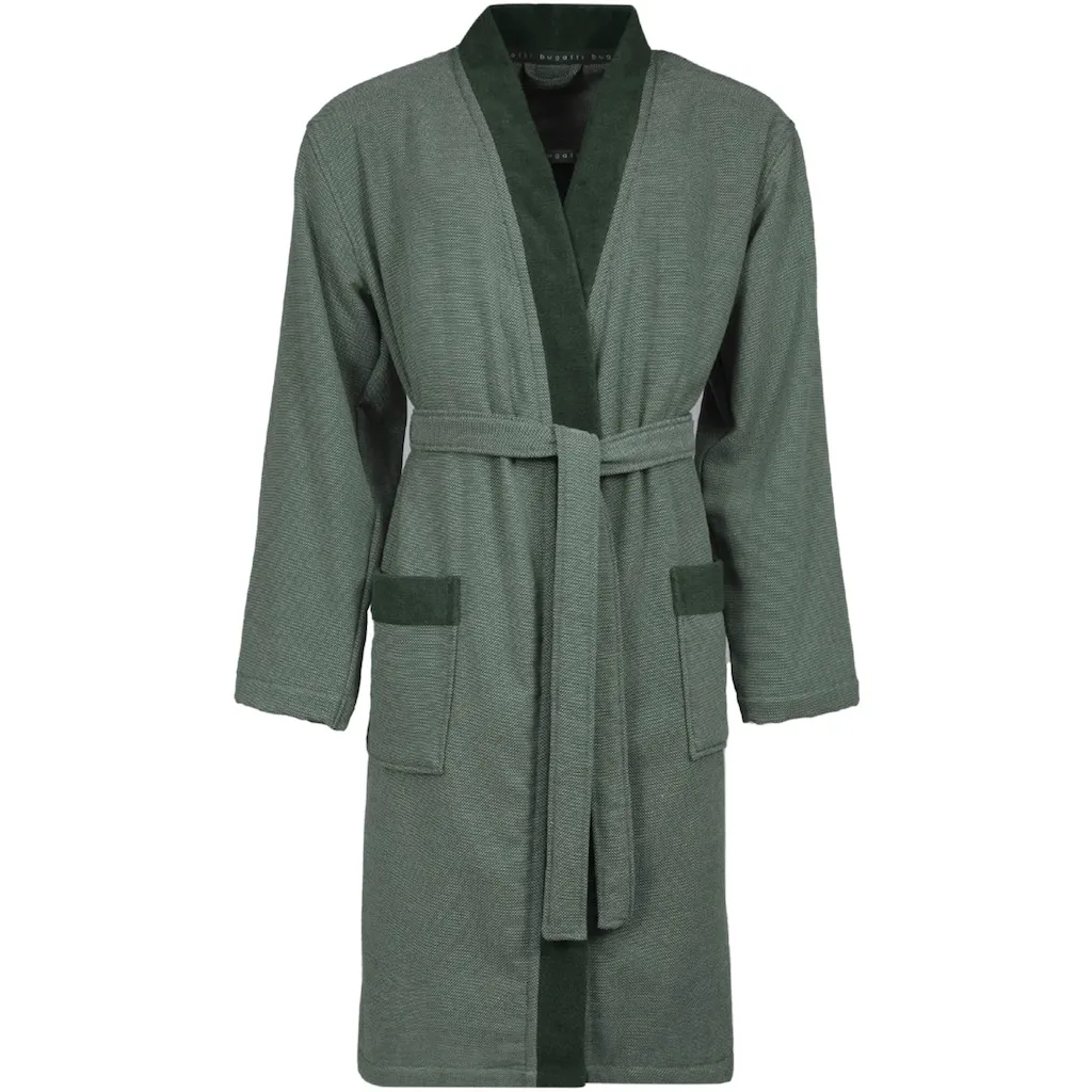 

Мужской халат Francesco, идеален для сауны и спа, гостиничный халат, утренний халат, 1 шт., кимоно-стиль Bugatti, Sage