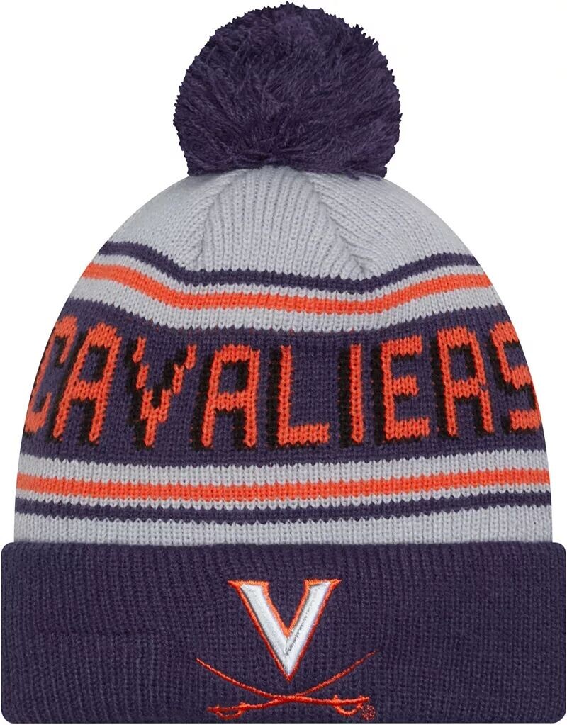 

Мужская шапка New Era Virginia Cavaliers синего цвета с помпоном и надписью