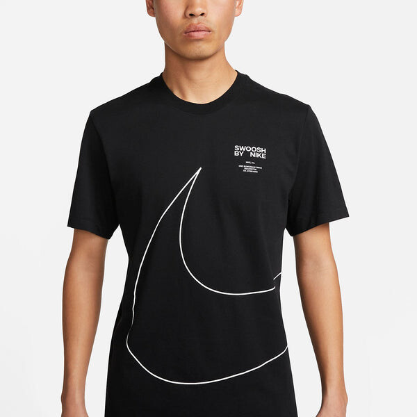 Футболка Nike Sportswear Big Swoosh 'Black', черный — фото 2