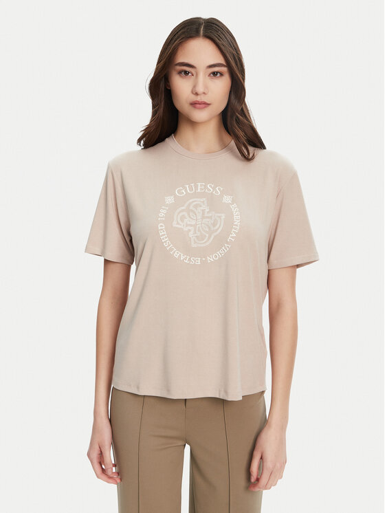 

Футболка regular fit V5YI05 KCOA2 Guess, бежевый