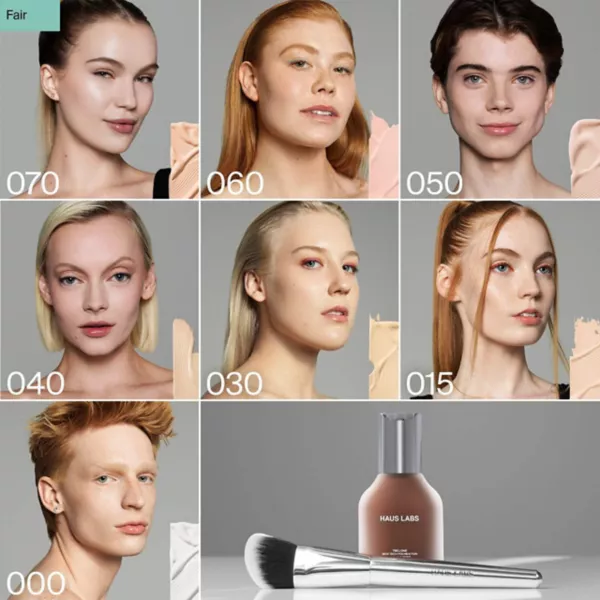 Triclone skin tech тональная основа средней степени покрытия с ферментированной арникой Haus Labs By Lady Gaga, цвет 030 fair cool — фото 3
