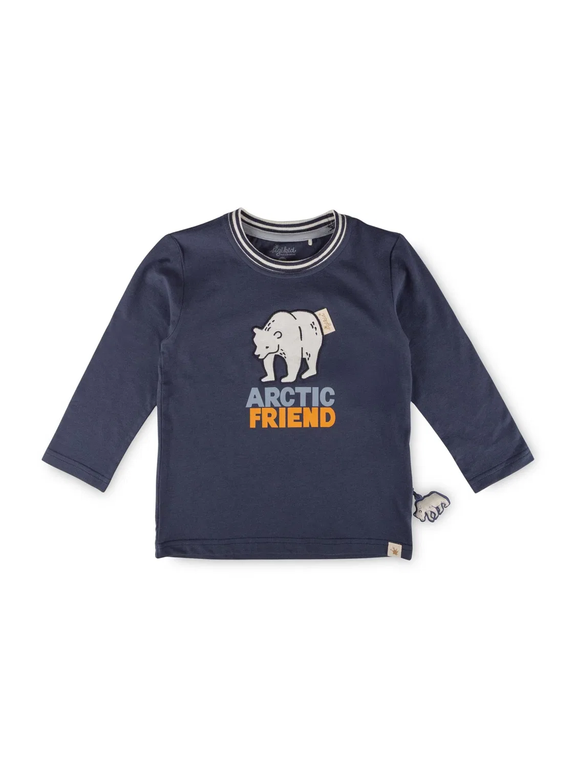 Футболка Sigikid Langarmshirt Polar Friends темно-синего цвета