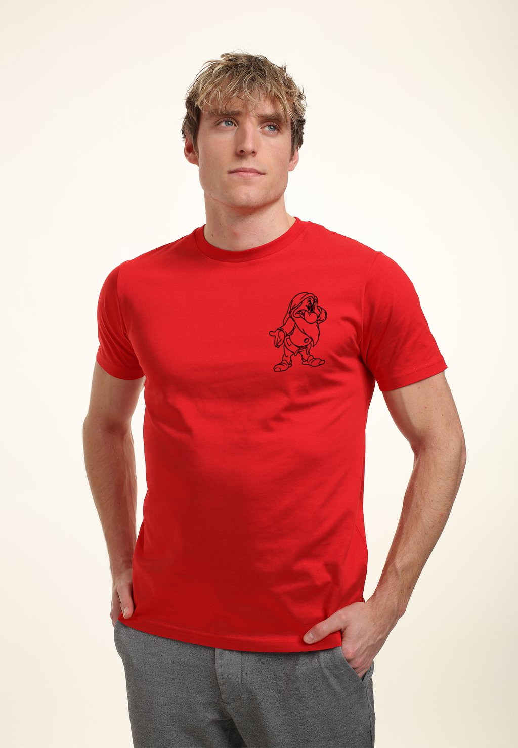 

Футболка с принтом GRUMPY LINE UNISEX Henry Tiger, красный