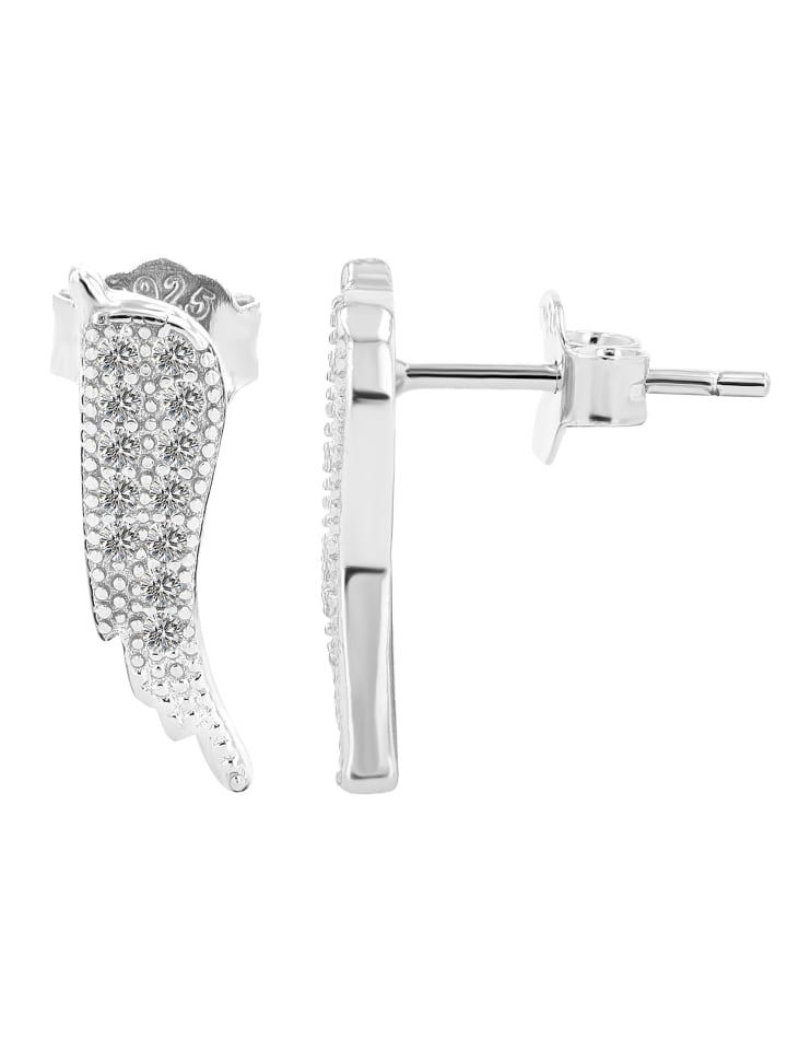 

Adeliás Женские серьги - серьги-гвоздики в виде крылышек из серебра 925 пробы