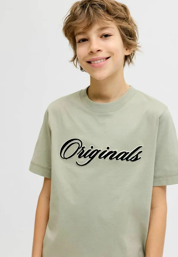 Футболка с принтом Jack & Jones Junior, Seagrass — фото 4