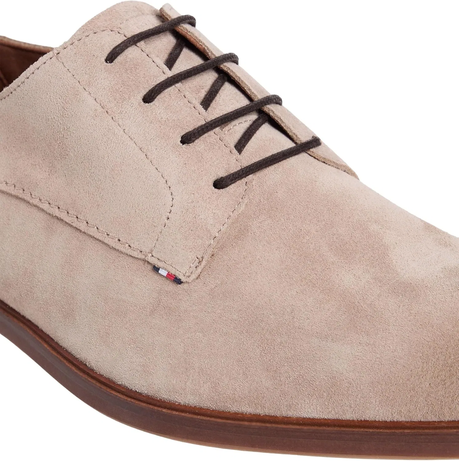 Мужские замшевые туфли-дерби Tommy Hilfiger Hilfiger Fm0fm05776, Beige Coastal Taupe — фото 4