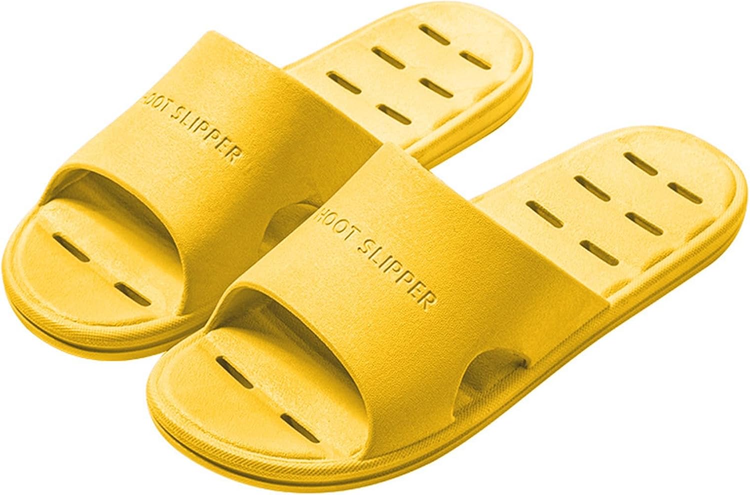 

Душевые шлепанцы для женщин и мужчин, удобные быстро сохнущие пляжные шлепанцы, нескользящие сандалии с поддержкой свода стопы, тапочки для ванной Generic, желтый