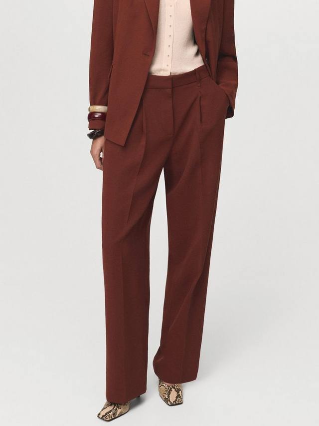 

Парижские брюки зауженного кроя Mango, Medium Orange