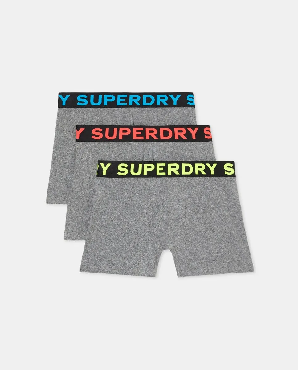 

Комплект из 3 трусов-боксеров из органического хлопка Superdry, серый