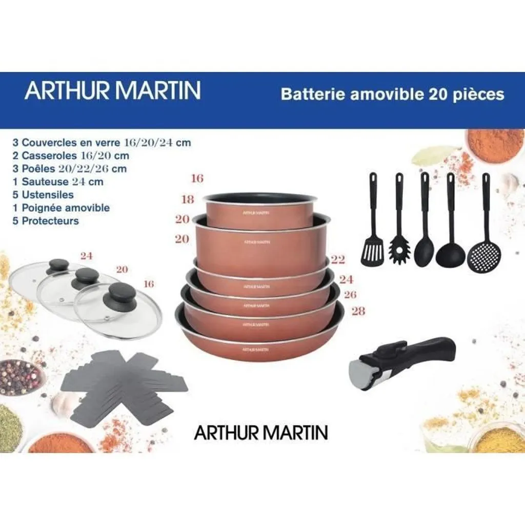 

Набор посуды для приготовления ARTHUR MARTIN