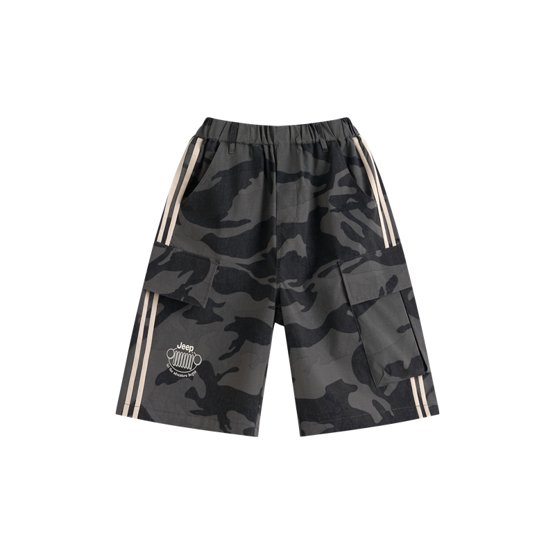 

Короткая тонкая футболка для школьников Jeep, heather серый