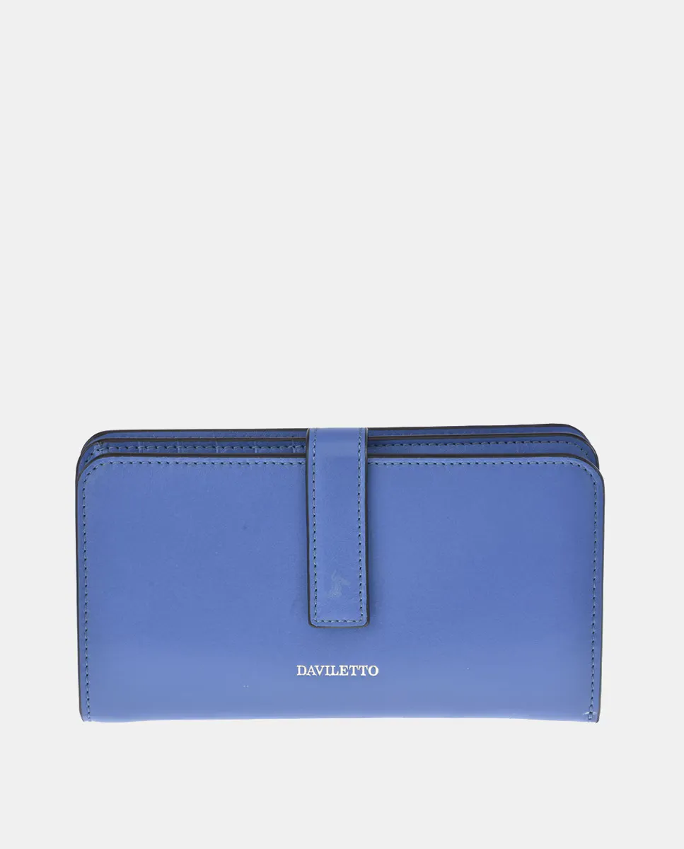 

Большой женский кошелек с молнией из кожи Daviletto, сиреневый