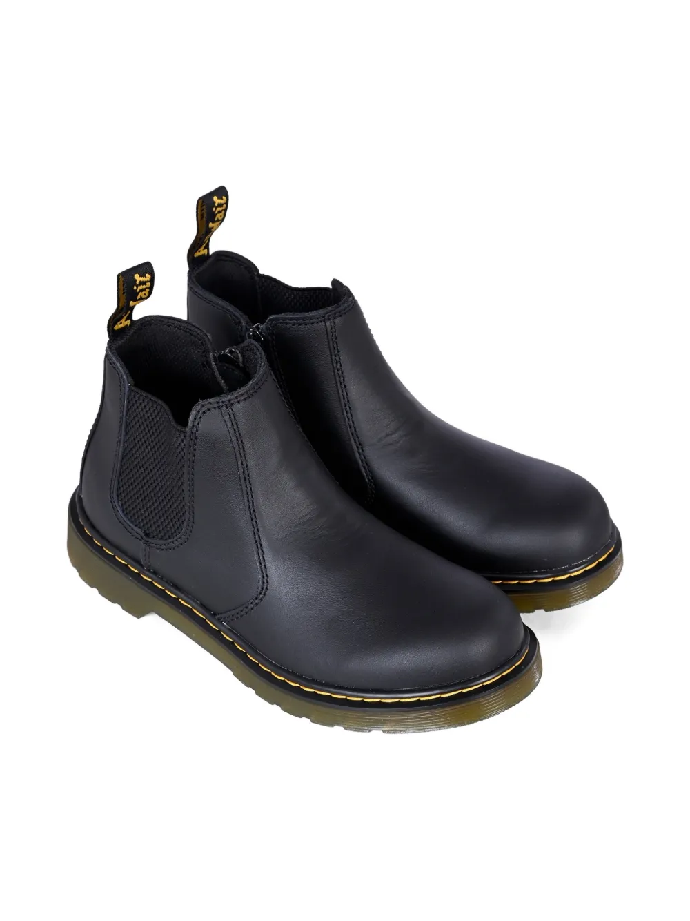 

Ботинки челси с застежкой-молнией Dr. Martens Kids, черный