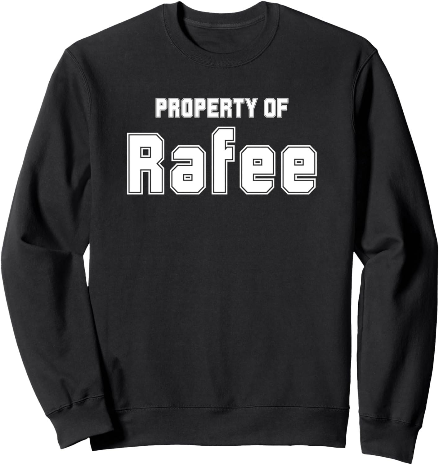 

RAFEE Забавная толстовка с азиатским именем для мусульман Funny Asian Name Gifts Property Of Co., черный