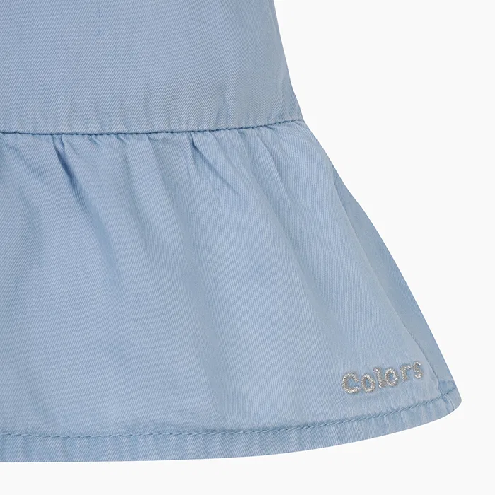 Детские светло-голубые кюлоты из тенсела от Benetton Kids — фото 4