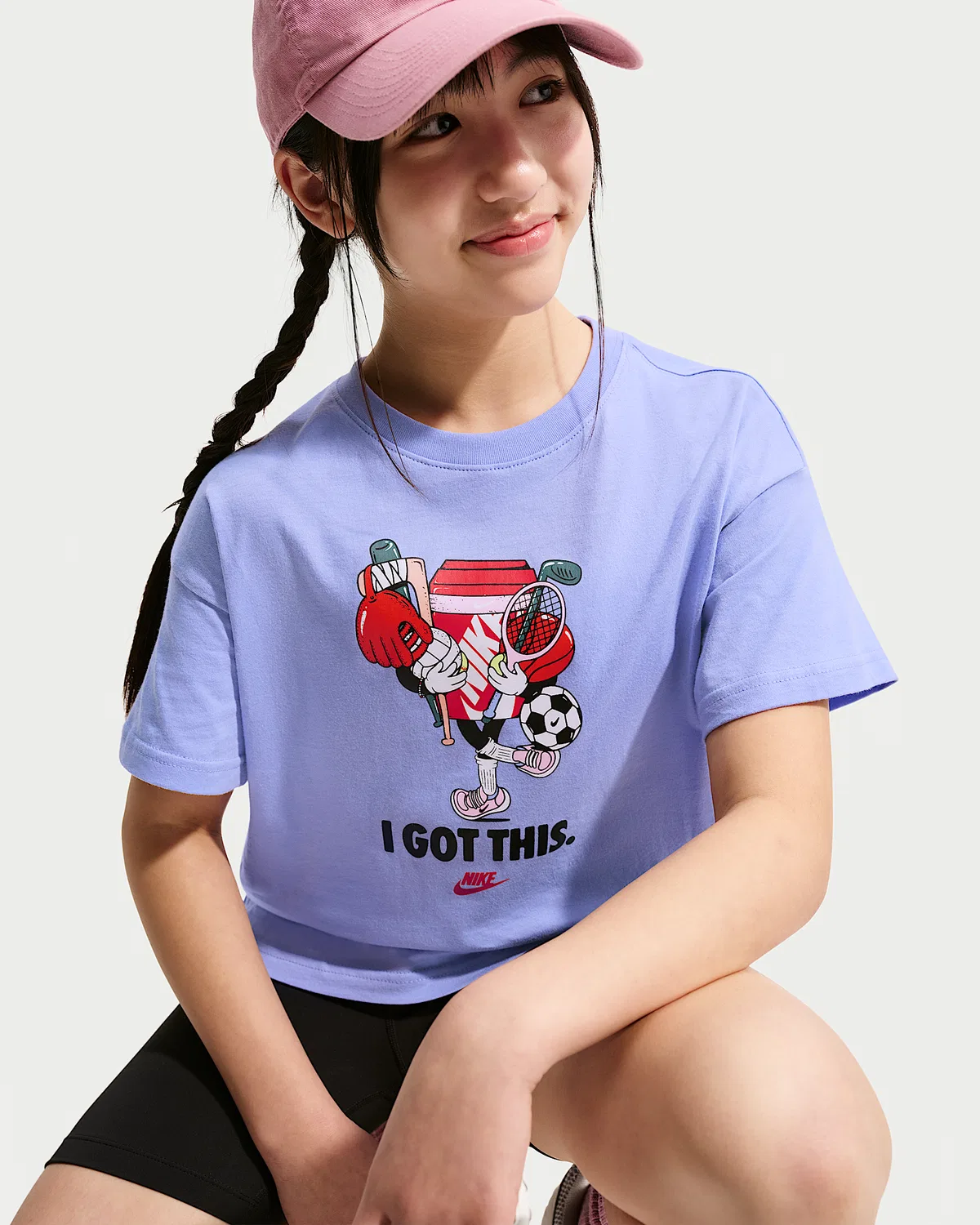 Детская футболка Nike Sportswear, Light Thistle — фото 3