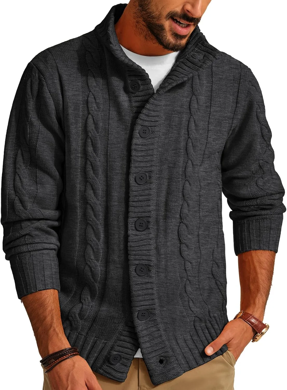 

Кардиган Paul Jones с воротником стойкой и длинными рукавами PJ PAUL JONES