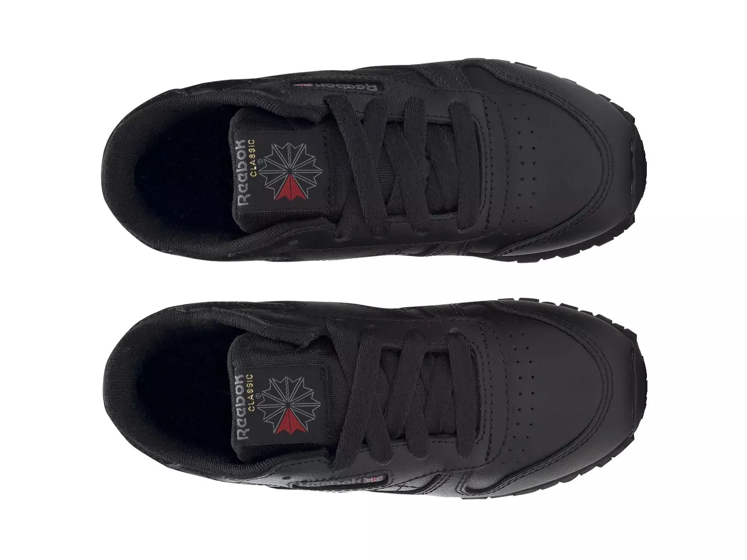 Кроссовки Reebok Classic Leather — детские, черные — фото 4