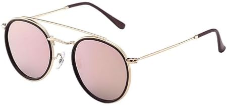 

Ретро круглые солнцезащитные очки 2027 года для мужчин и женщин, винтажная оправа с двойной перемычкой, очки для вождения, защита от ультрафиолета UV400 MTZJH, C3 Mirror Pink