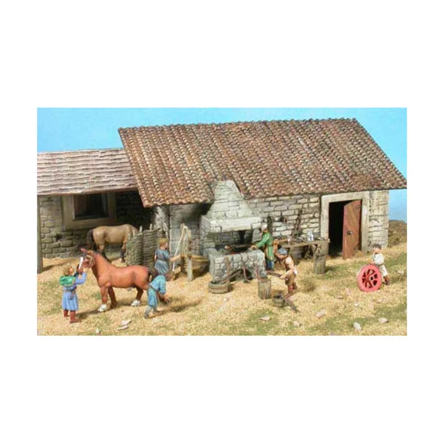 

Средневековая мастерская кузнеца, Historical Miniatures - Diorama Kits (28mm) (Mirliton SG)