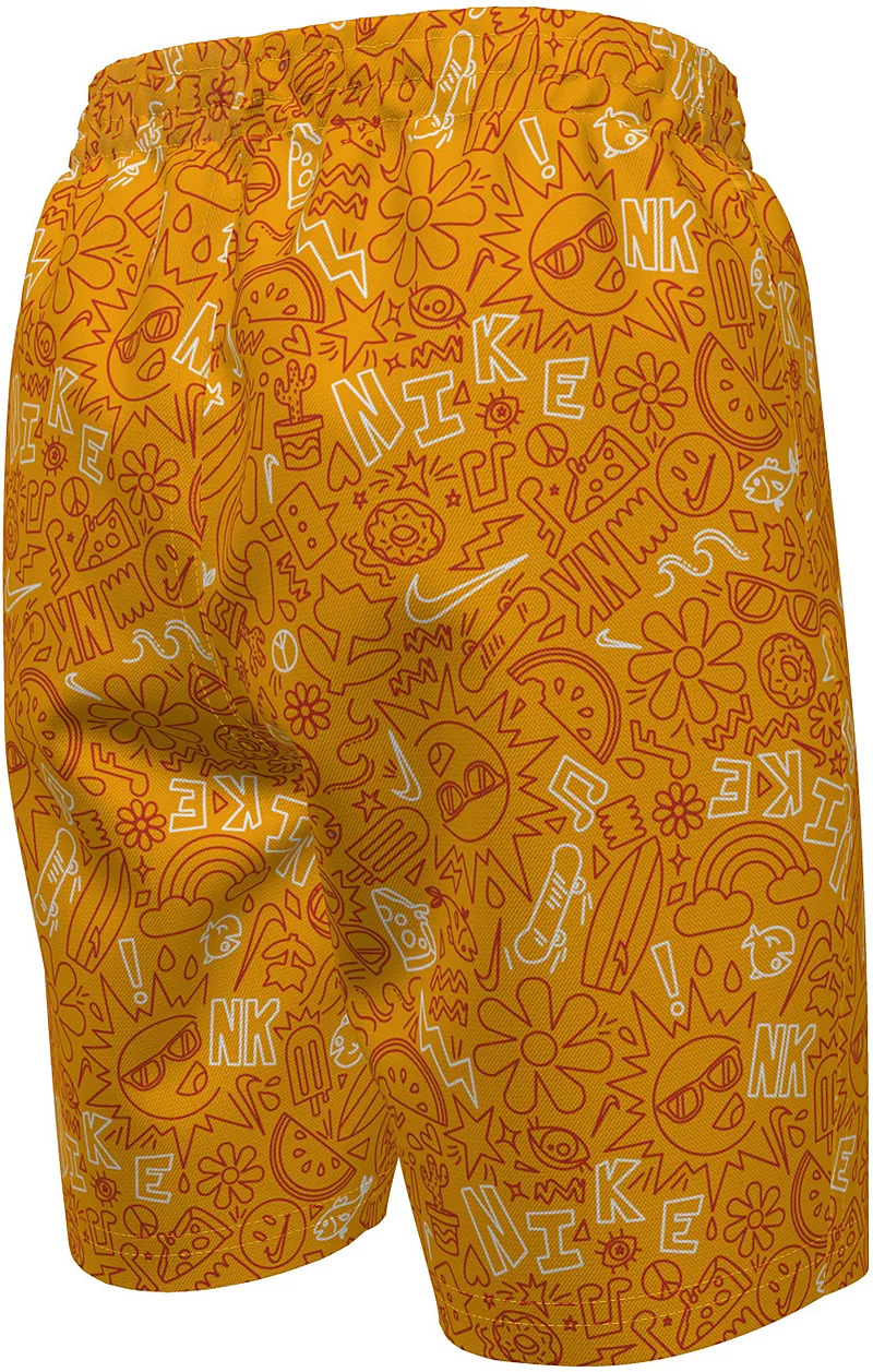 

Шорты для плавания для волейбола Nike Doodle 7 дюймов для мальчиков, цвет Laser Orange