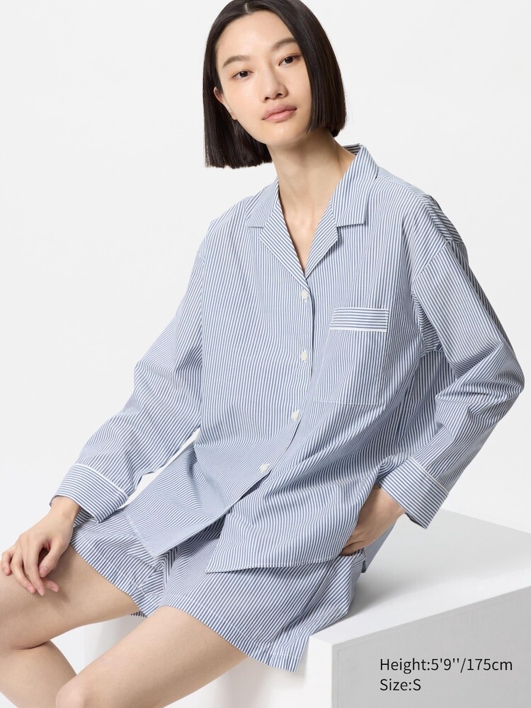 

Пижама полосатая Uniqlo, цвет 66 синий