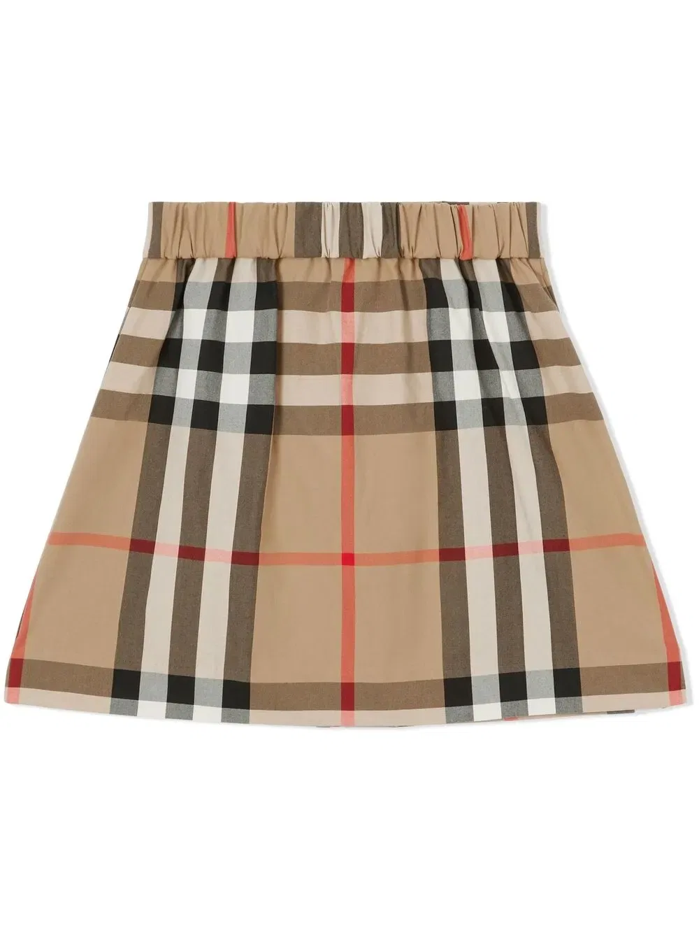 Винтажная клетчатая плиссированная юбка Burberry Kids, нейтральный — фото 2