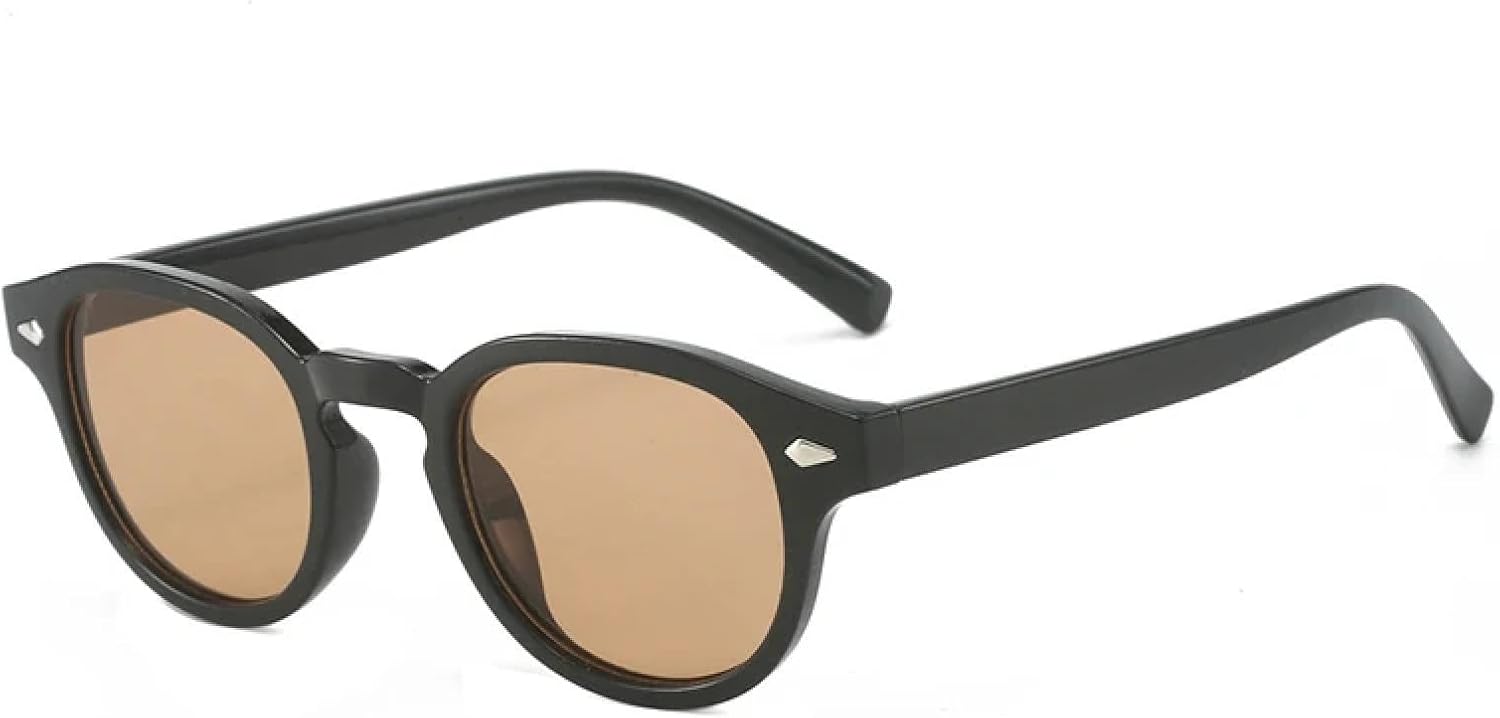 

Мужские солнцезащитные очки с овальными заклепками, прозрачные линзы с градиентом цвета «океан», защита от УФ-излучения UV400, женские солнцезащитные очки голубого цвета DSVIGF, Black Light Tea