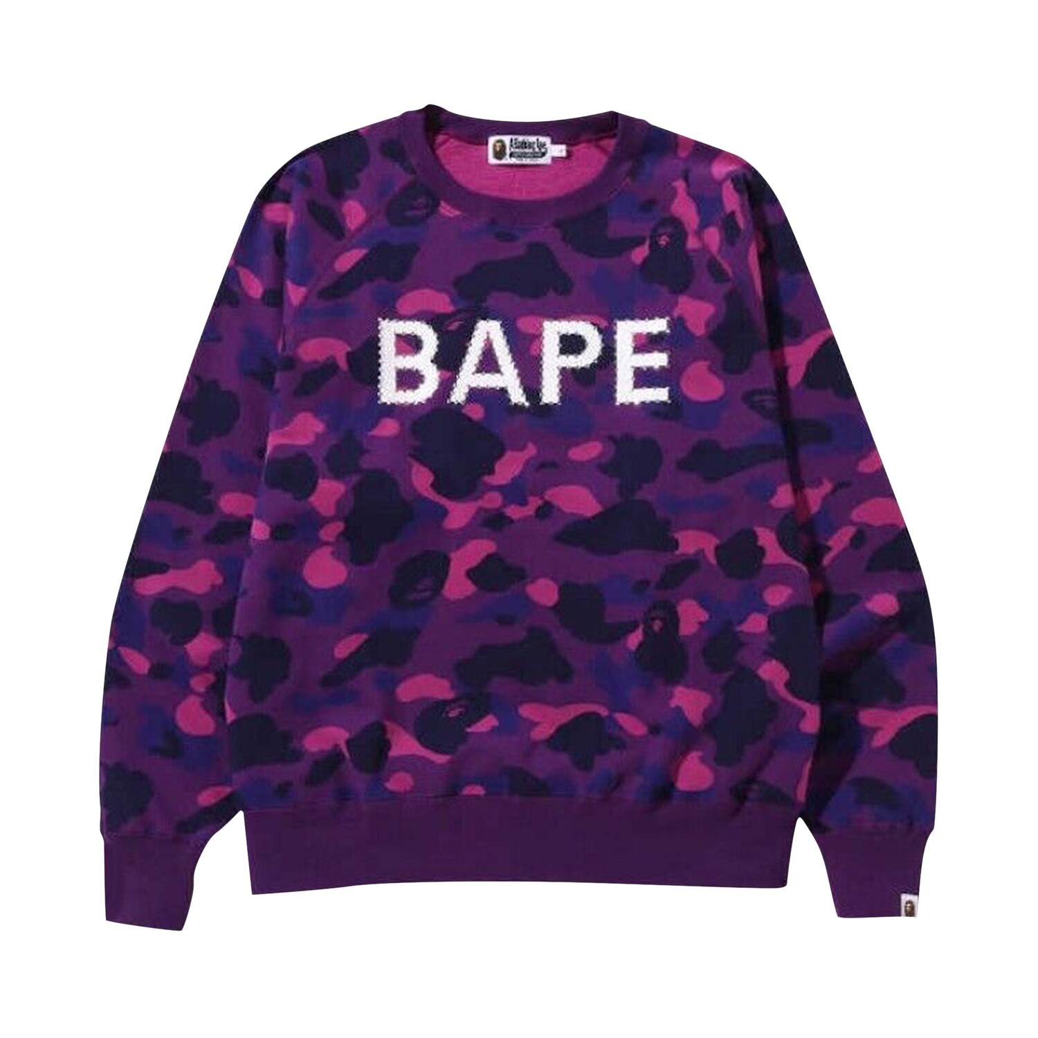 

BAPE Свободный крой с круглым вырезом с вышивкой, Фиолетовый