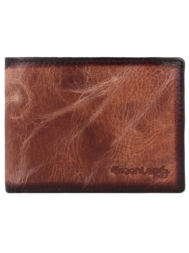 

Кошелек Greenland Nature Mascu & Line Geldbörse RFID Leder 10 cm, коричневый