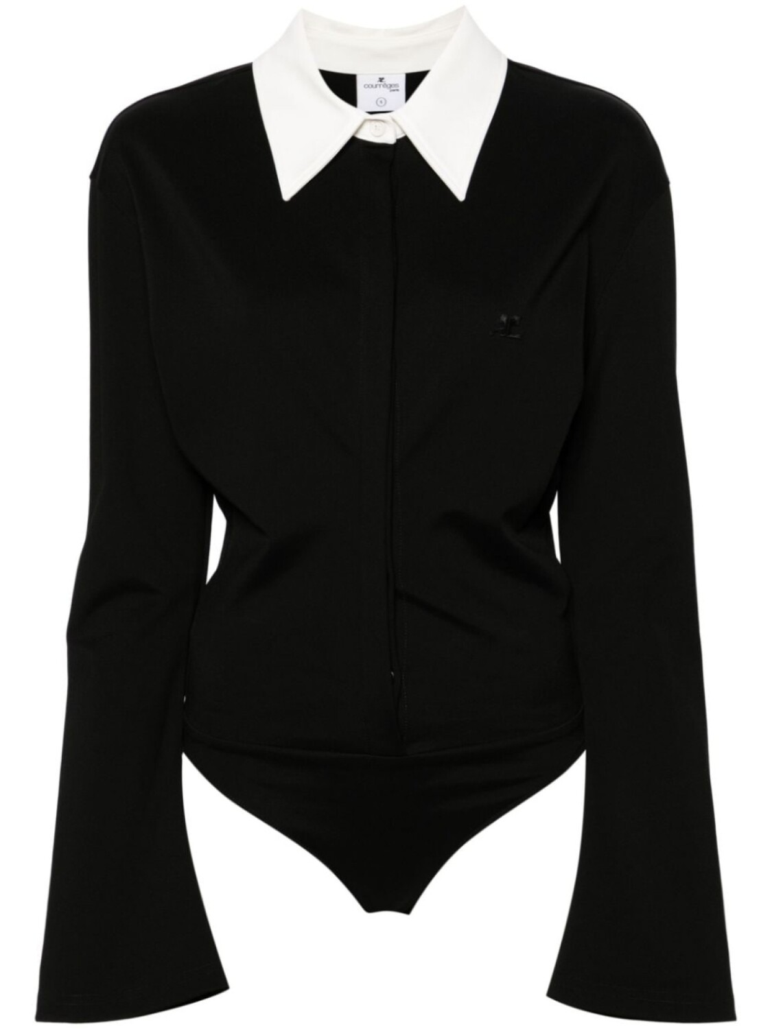 

Комбинезон с отложным воротником Courrèges, черный
