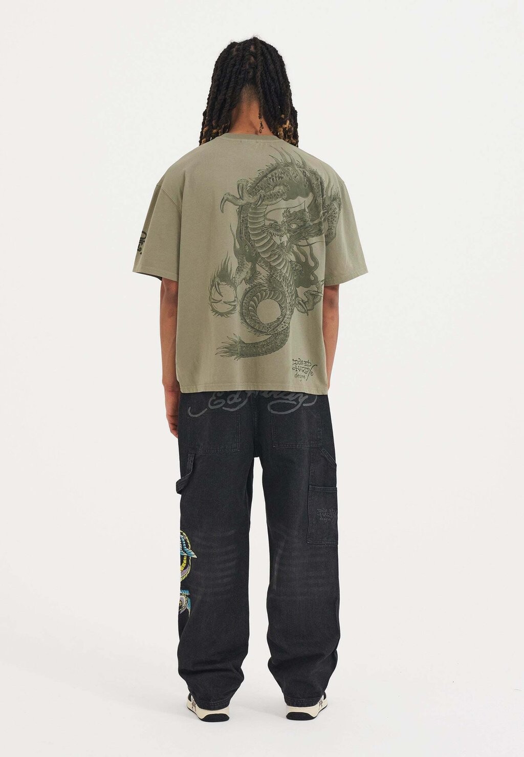 

Джинсы свободного кроя FLYING DRAGON CARPENTER Ed Hardy, черный