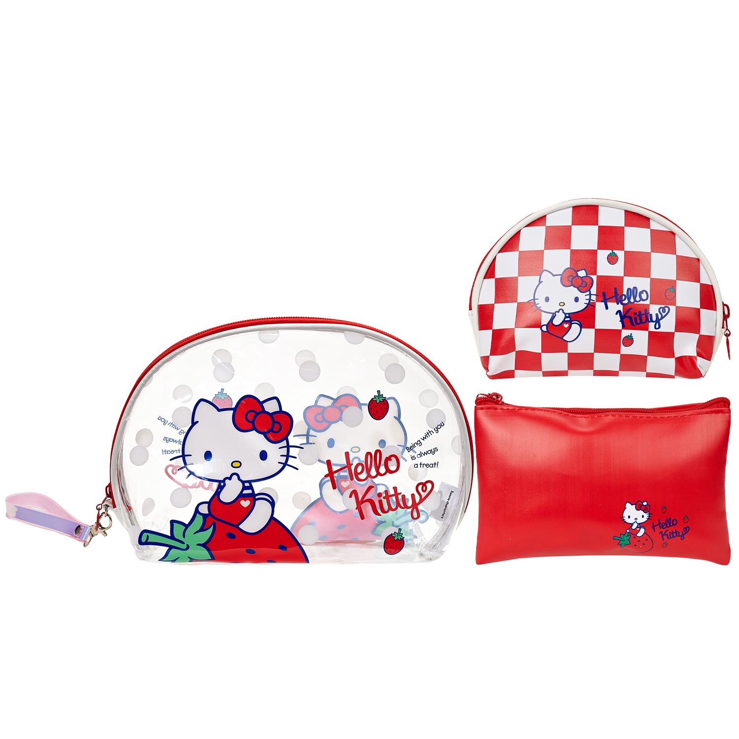 

Sanrio Дорожная сумка из ПВХ для женщин красная, Red Hello Kitty Bag