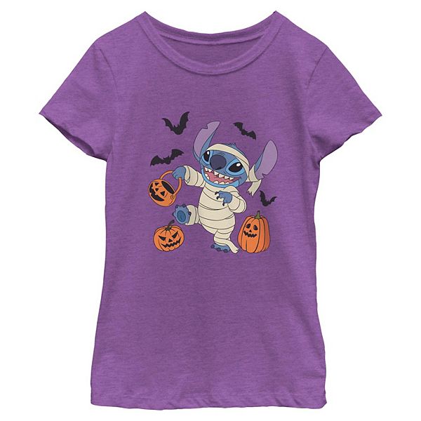 

Детская футболка с принтом Stitch Trick or Treating Disney