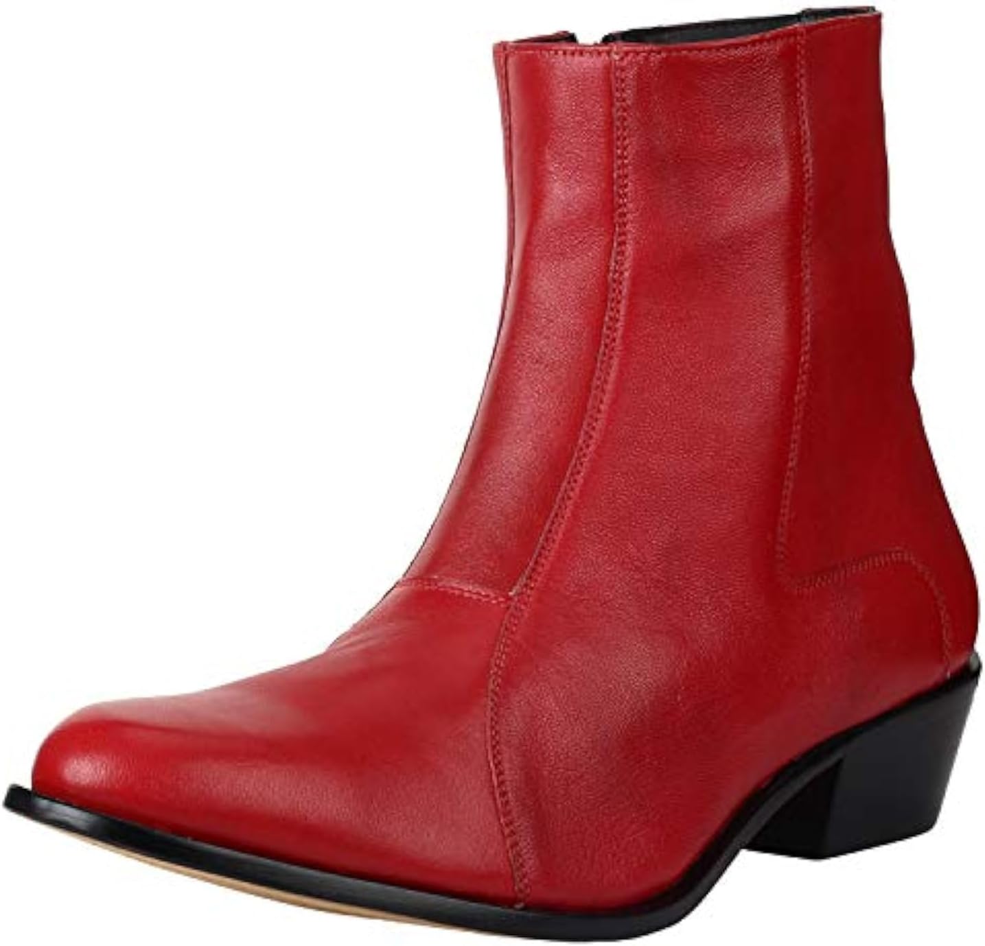 

Мужские высокие ботинки LIBERTYZENO из кожи с однотонным и змеиным принтом, ретро-стиль, для взрослых, к Рождеству, красный