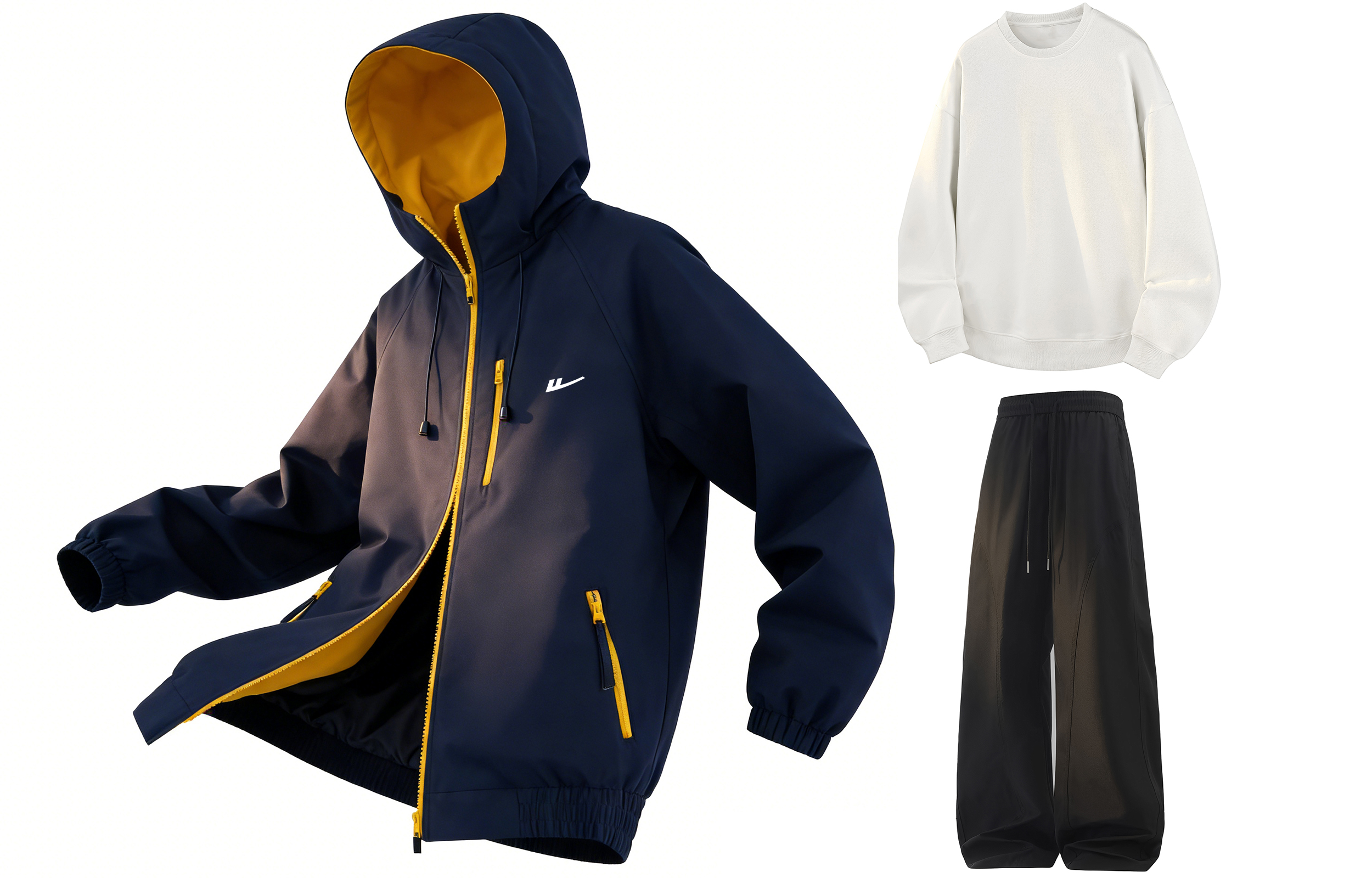 

Ветровка Unisex WARRIOR, темно-синий+белый+черный[free diy badge]