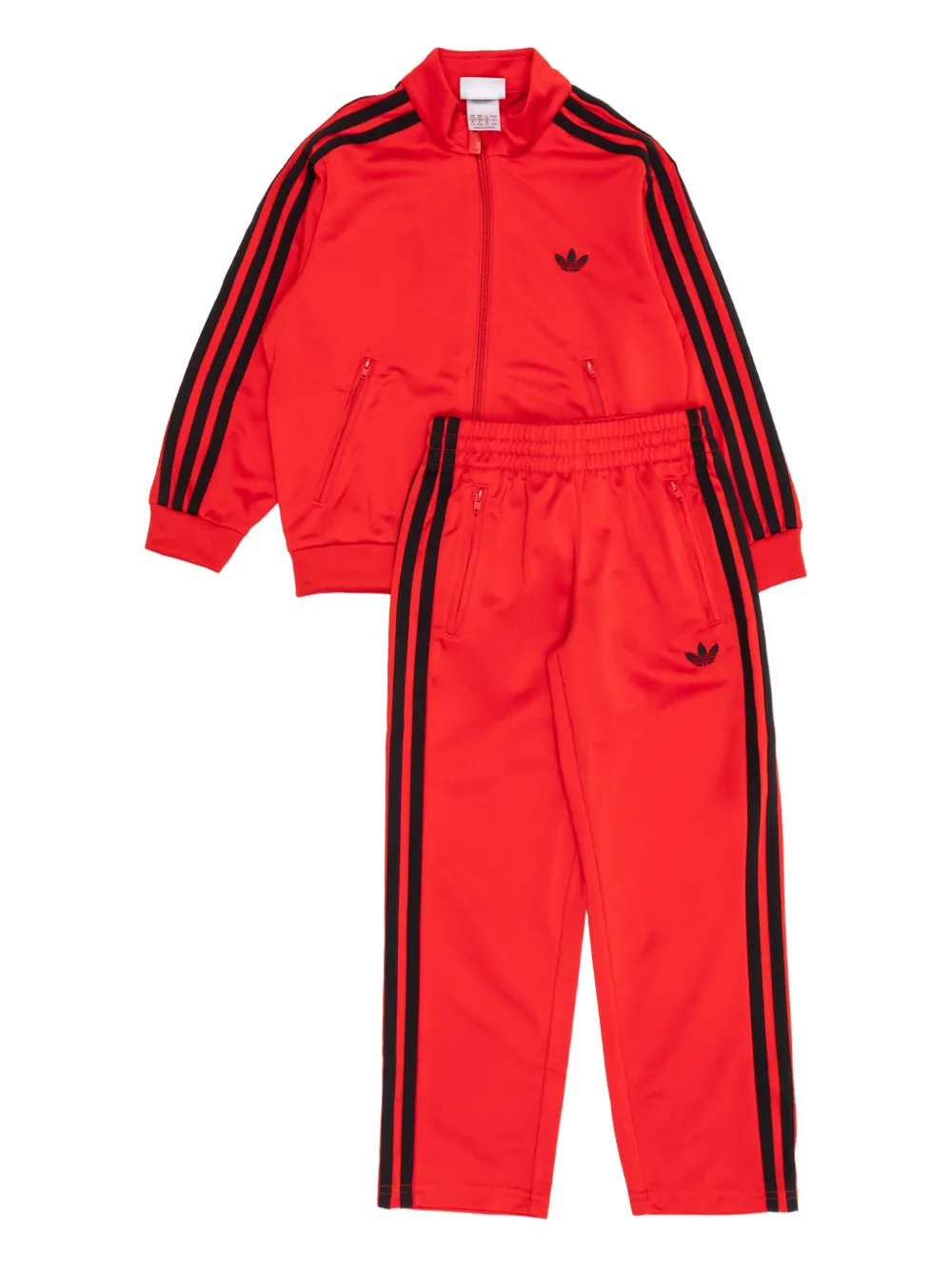 

Полосатое худи на молнии Adidas Kids, красный