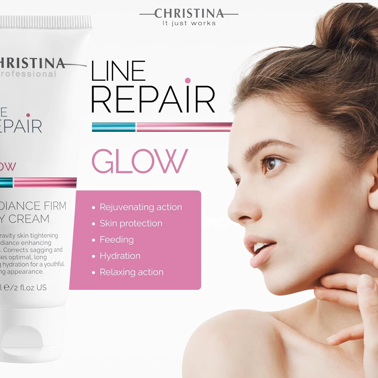 Крем для лица SPF CHRISTINA Дневной для сияния кожи LINE REPAIR - GLOW — фото 4