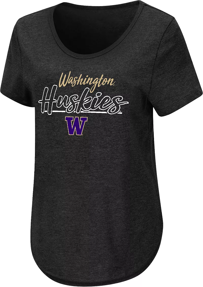 

Женская черная промо-футболка Colosseum Washington Huskies