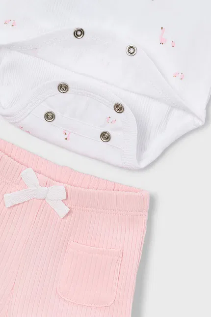 Комплект для младенца боди 2 шт Mayoral Newborn, розовый — фото 4
