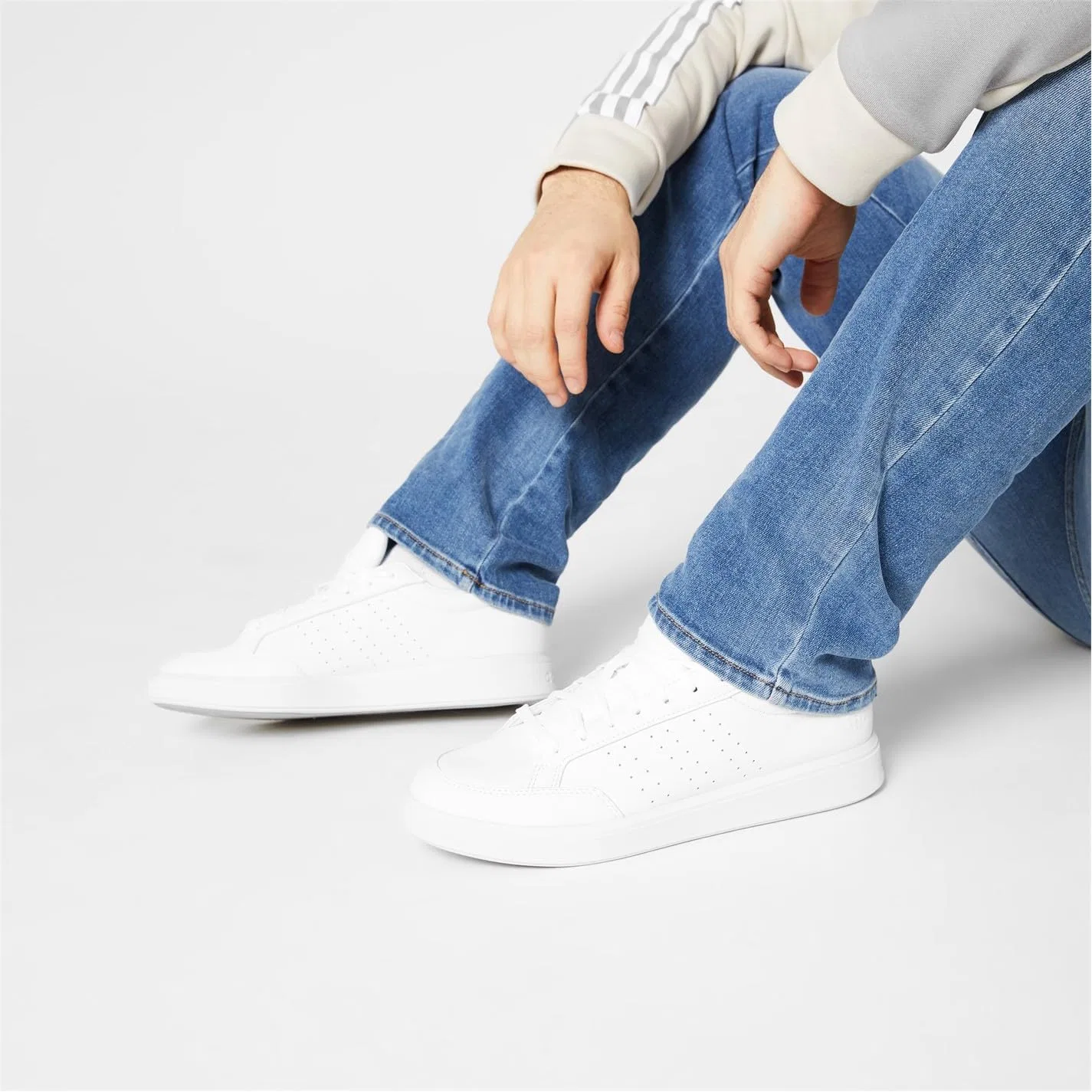 Мужские кроссовки Adidas Nova Court, Ftwr White Ftwr White Core Black — фото 2