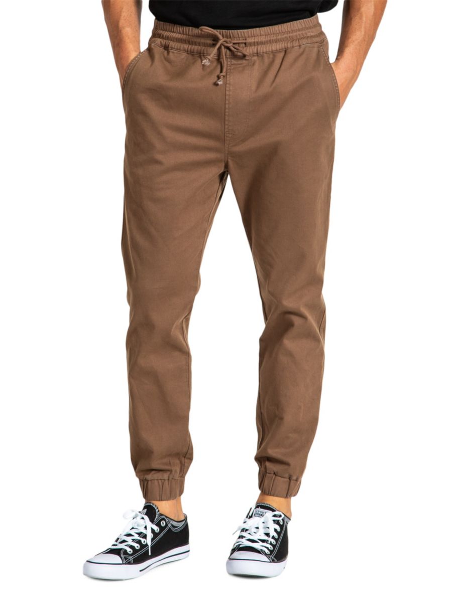 

Свободные брюки-джоггеры из стираного твила Stitch's Jeans, цвет Palm Brown